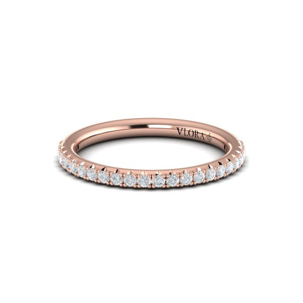 Matching Bands Wedding Band in 14K Rose Gold by Vlora Bridal