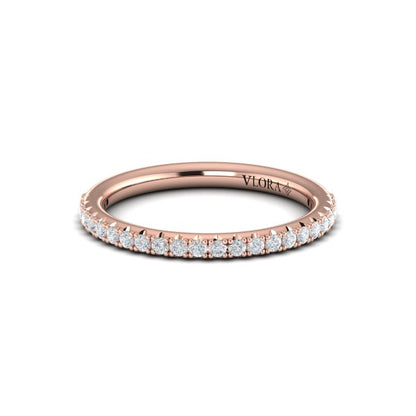 Matching Bands Wedding Band in 14K Rose Gold by Vlora Bridal