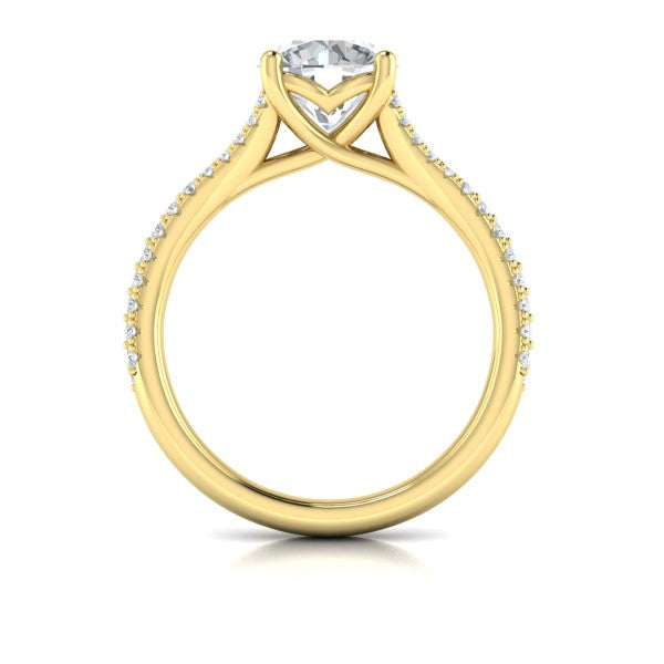 Splendid Cathedral Split Shank Engagement Ring