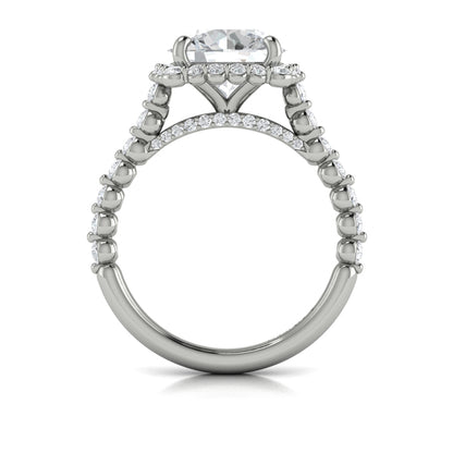 Floating Halo Round Engagement Ring