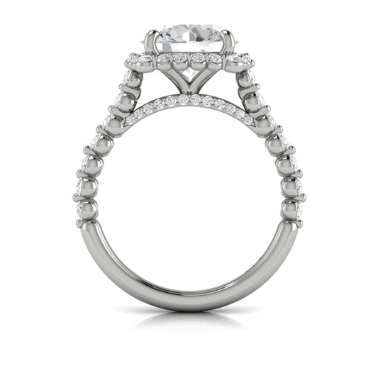 Floating Halo Round Engagement Ring