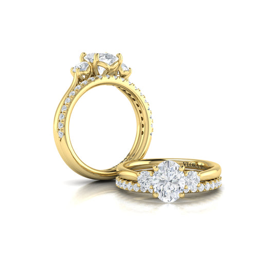 Matching Bands Wedding Band in 14K Yellow Gold by Vlora Bridal