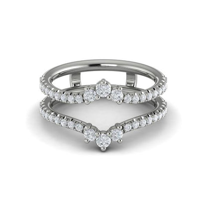 Enhancer Wedding Band in Platinum by Vlora Bridal