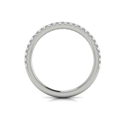Matching Bands Wedding Band in 14K White Gold by Vlora Bridal