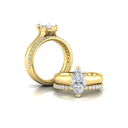 Matching Band for Marquise Solitaire Engagement Ring