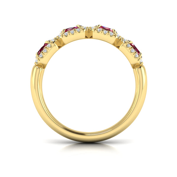 Diamond and Ruby Statement Ring