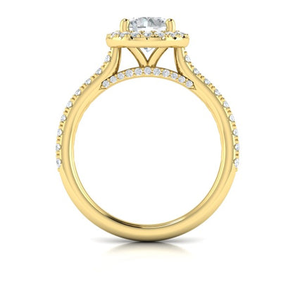 Classic Round Halo Engagement Ring