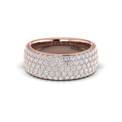 Diamond Multi-Row Statement Ring