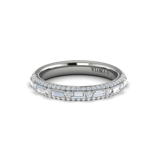 Stackable Bands Wedding Band in Platinum by Vlora Bridal