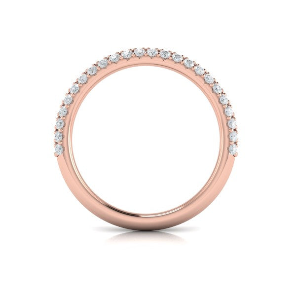 Matching Bands Wedding Band in 14K Rose Gold by Vlora Bridal
