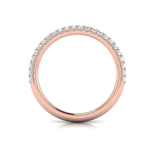 Matching Bands Wedding Band in 14K Rose Gold by Vlora Bridal