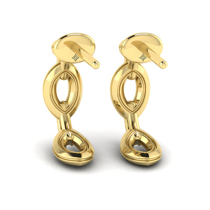 Petite Interlocked Diamond Hoop Earrings