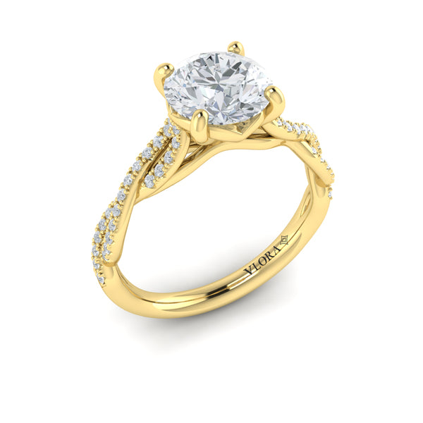 Woven Strands Engagement Ring