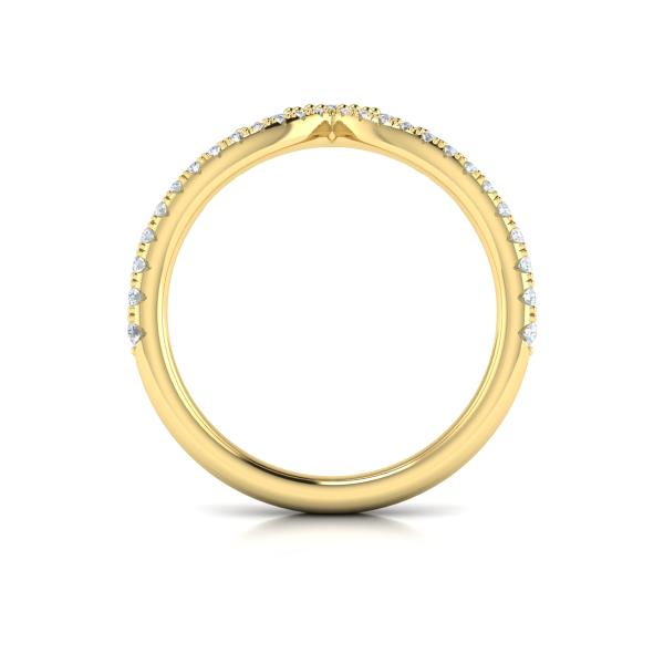 Delicate Chevron Contoured Band