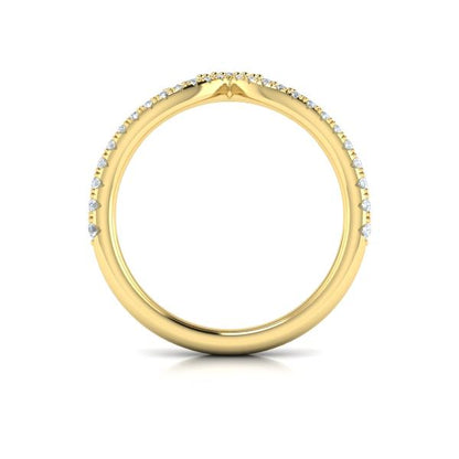 Delicate Chevron Contoured Band