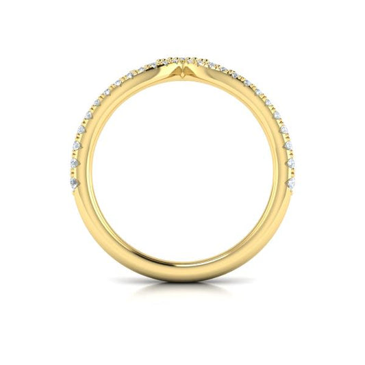 Delicate Chevron Contoured Band