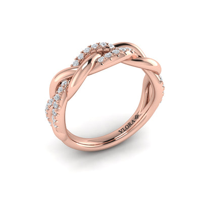 Alternating Diamond Twist Ring