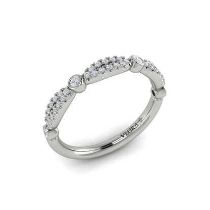 Stackable Bands Wedding Band in Platinum by Vlora Bridal