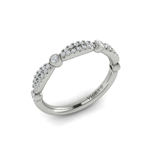 Stackable Bands Wedding Band in Platinum by Vlora Bridal