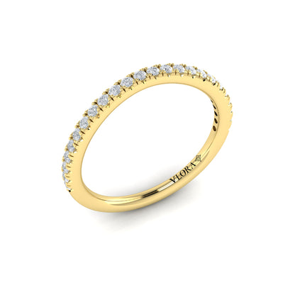 Matching Bands Wedding Band in 14K Yellow Gold by Vlora Bridal