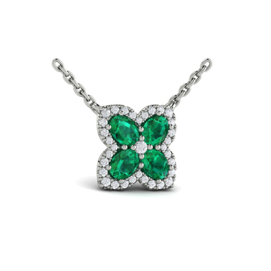 Petal Emerald Blossom Pendant