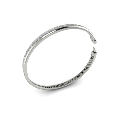 Baguette and Round Diamond Confetti Bangle