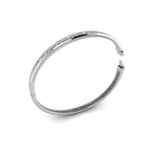 Baguette and Round Diamond Confetti Bangle