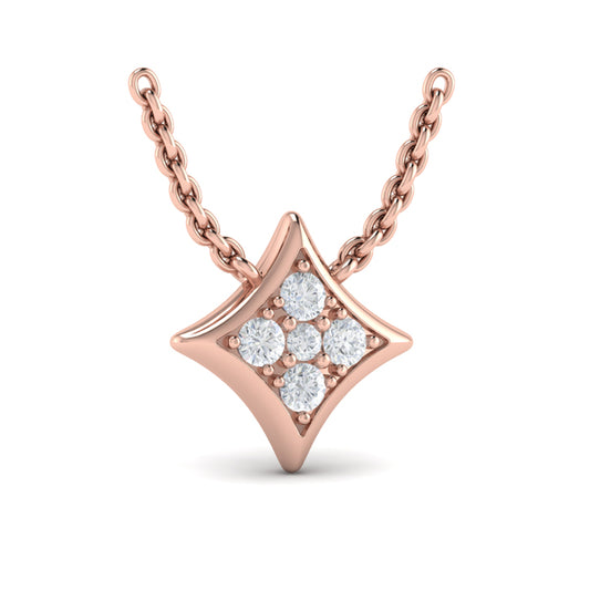 Diamond Cluster Vlora Star Pendant Necklace