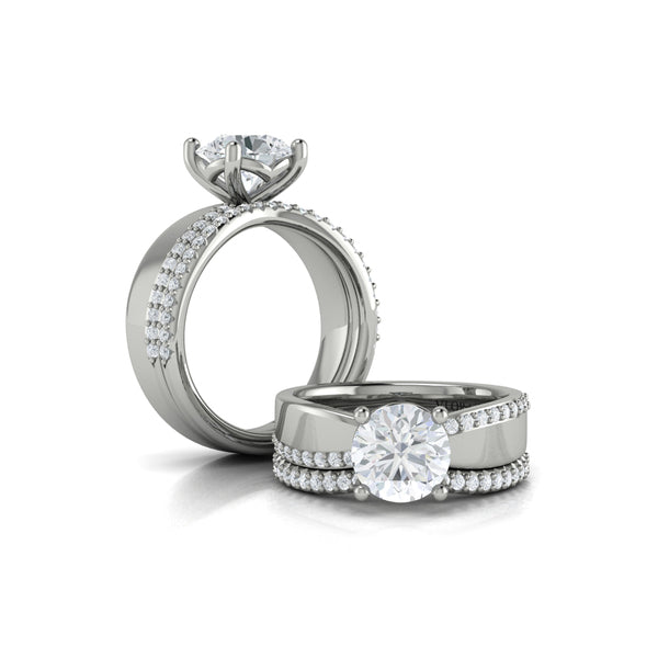 Matching Bands Wedding Band in Platinum by Vlora Bridal