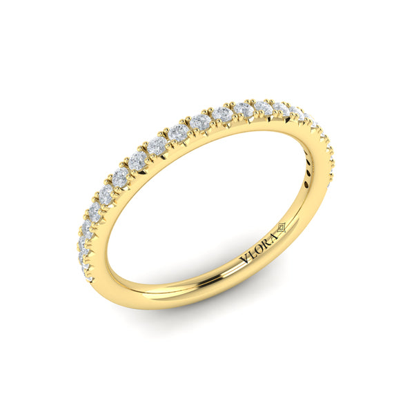 Matching Bands Wedding Band in 14K Yellow Gold by Vlora Bridal