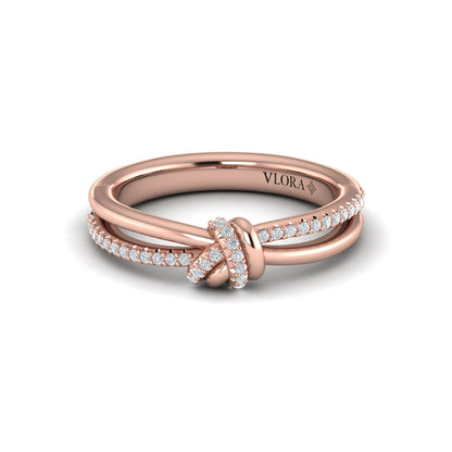 Pavé Diamond Knot Ring