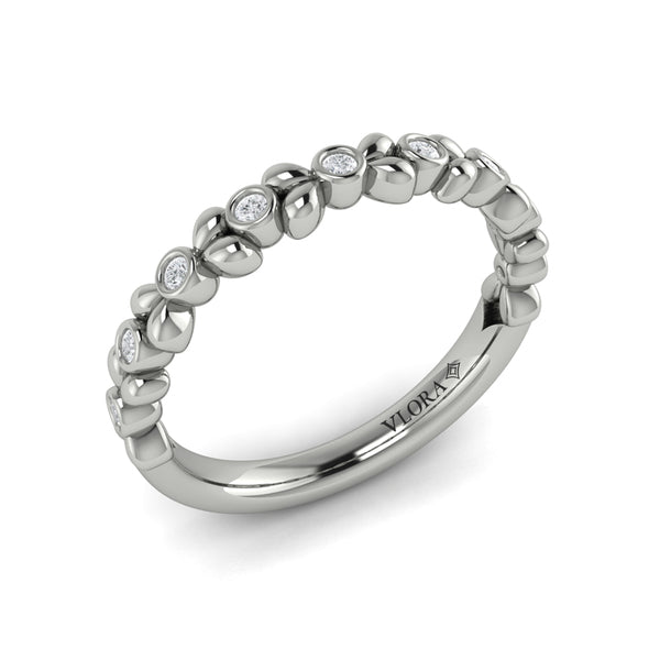 Stackable Bands Wedding Band in Platinum by Vlora Bridal