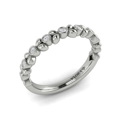 Stackable Bands Wedding Band in Platinum by Vlora Bridal