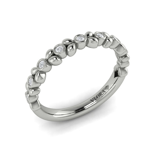 Stackable Bands Wedding Band in Platinum by Vlora Bridal