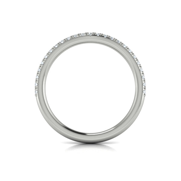 Matching Bands Wedding Band in 14K White Gold by Vlora Bridal