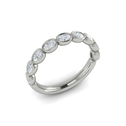 Bezel-Set Oval Stackable Band