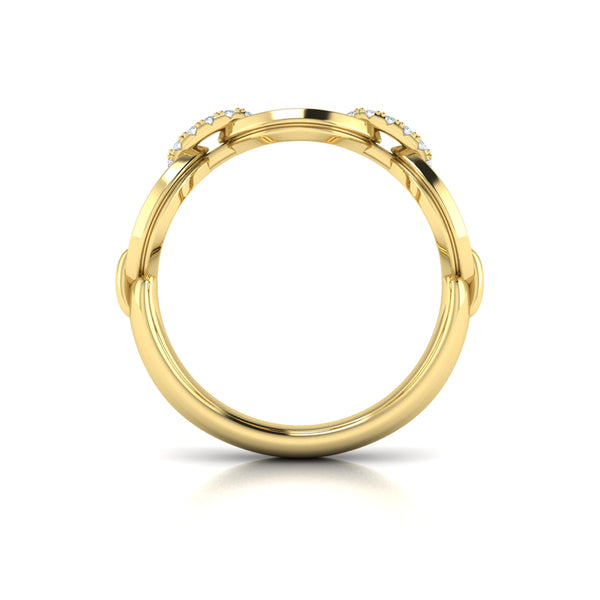 Open Navette Silhouette wtih Diamond Accent Ring