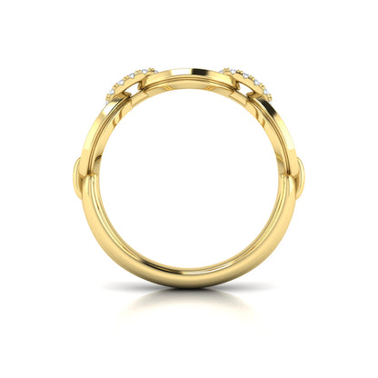 Open Navette Silhouette wtih Diamond Accent Ring