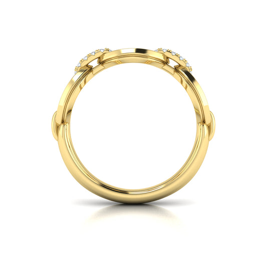 Open Navette Silhouette wtih Diamond Accent Ring