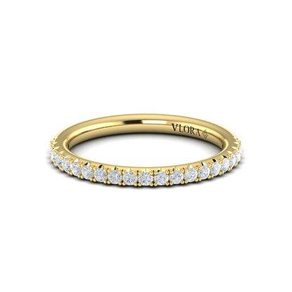 Matching Bands Wedding Band in 14K Yellow Gold by Vlora Bridal
