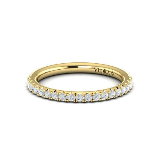 Matching Bands Wedding Band in 14K Yellow Gold by Vlora Bridal