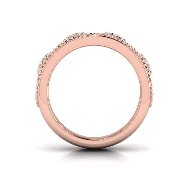 Diamond Open Honeycomb Link Ring