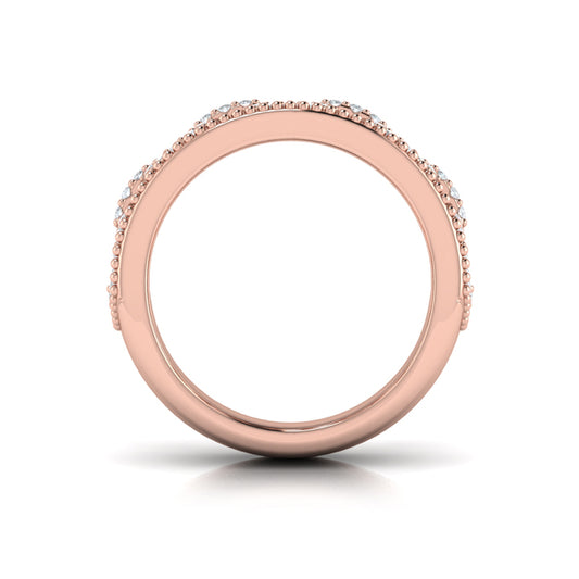 Diamond Open Honeycomb Link Ring