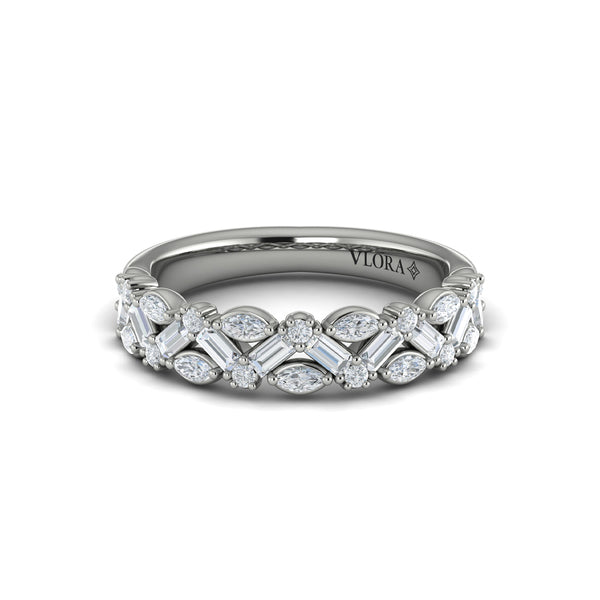 Stackable Bands Wedding Band in Platinum by Vlora Bridal