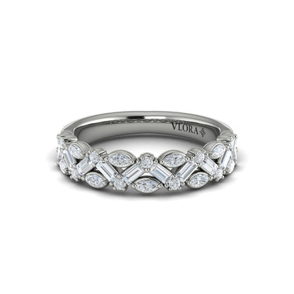 Stackable Bands Wedding Band in Platinum by Vlora Bridal