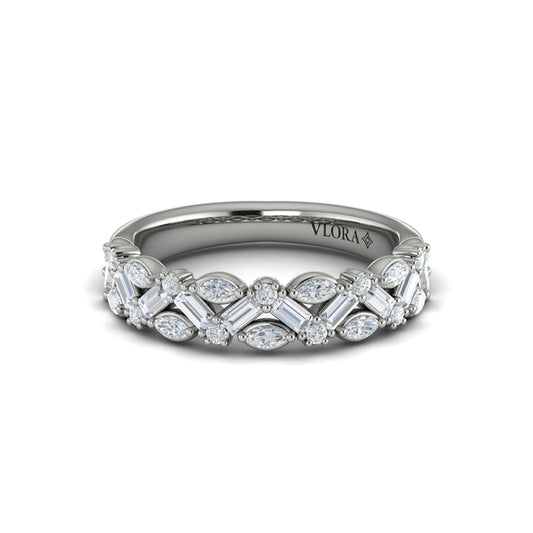 Stackable Bands Wedding Band in Platinum by Vlora Bridal