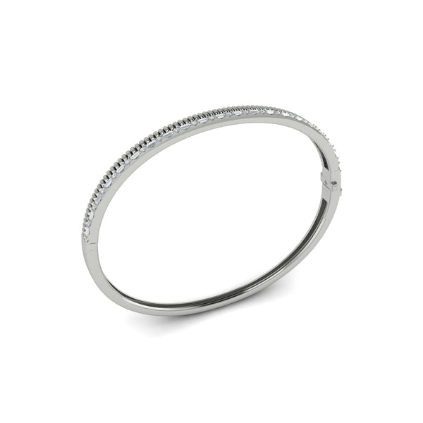 Channeled Diamond Bangle