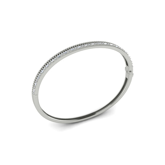 Channeled Diamond Bangle