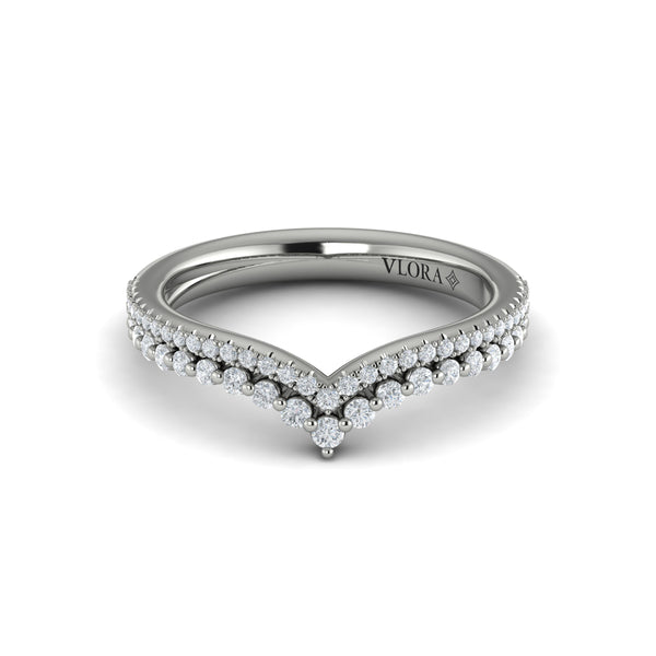 Contour Bands Wedding Band in Platinum by Vlora Bridal