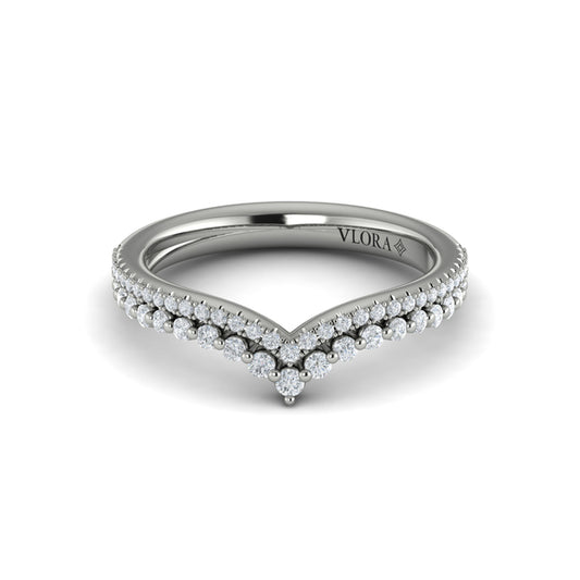 Contour Bands Wedding Band in Platinum by Vlora Bridal